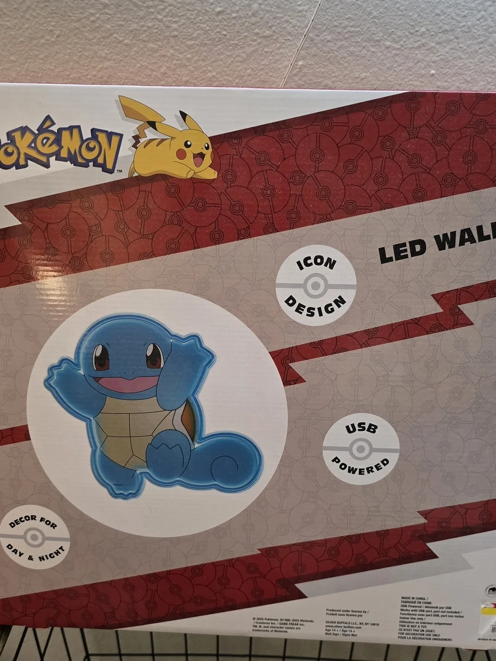 Squirtle Blue LED Wall Art - Nintendo Pokémon Licensed Design